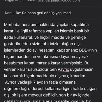 Hesabımın Haksız Kapatılması Ve Yardım Talebi