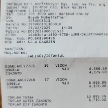 Derimod'dan Sipariş Bilgisi Alamıyorum