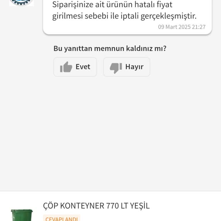 Trendyol'un Yanlış Fiyatlandırma Nedeniyle İptal Edilen Siparişe Çözüm Bulmaması