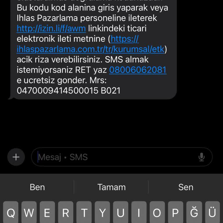 İhlas Pazarlama'dan Rıza Dışı Onay Mesajı Ve Kişisel Veri İhlali