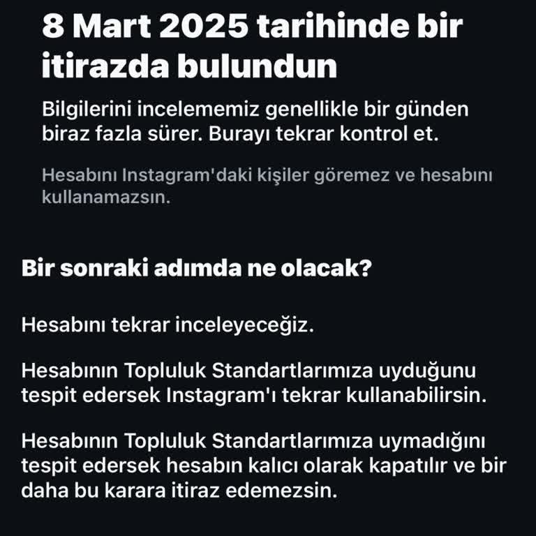 Instagram Hesabım Askıya Alındı
