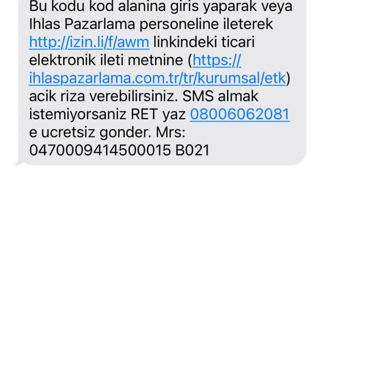 İhlas Pazarlama'dan İzinsiz Gönderilen Onay Mesajı Ve Kişisel Veri İhlali