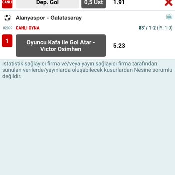 Bahis Sitesinde Yanlış Sonuç Gösterimi