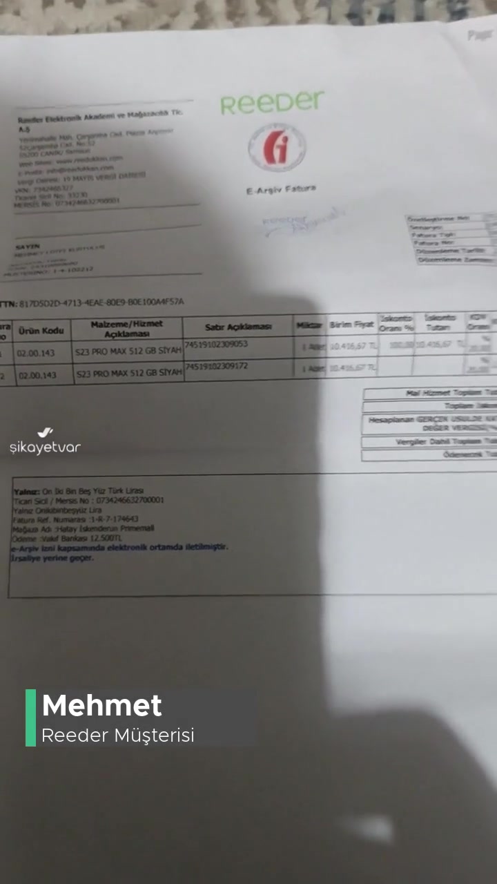 Reeder Dükkandan Şikayetçiyim videonun kapak resmi