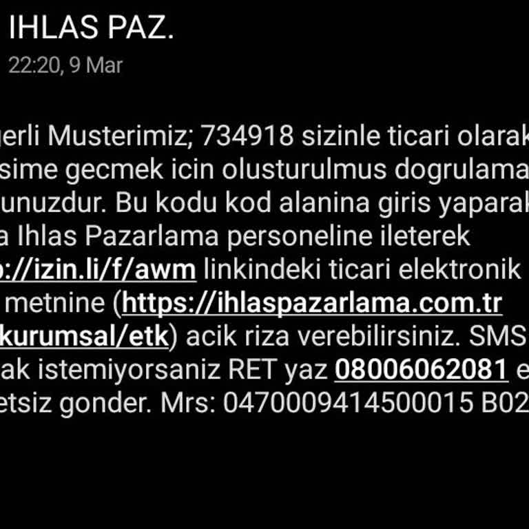 İstenmeyen Mesajlar Ve Onaysız İletişim