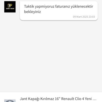 Trendyol Ve Güney Oto'dan Faturasız Ürün Sorunu