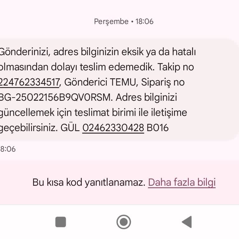 Adres Eksikliği Bahaneleriyle Teslimat Gecikmesi