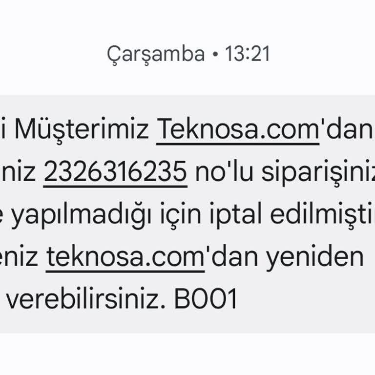Havale Ödemeli Siparişim İptal Edildi Para İadesi Yok
