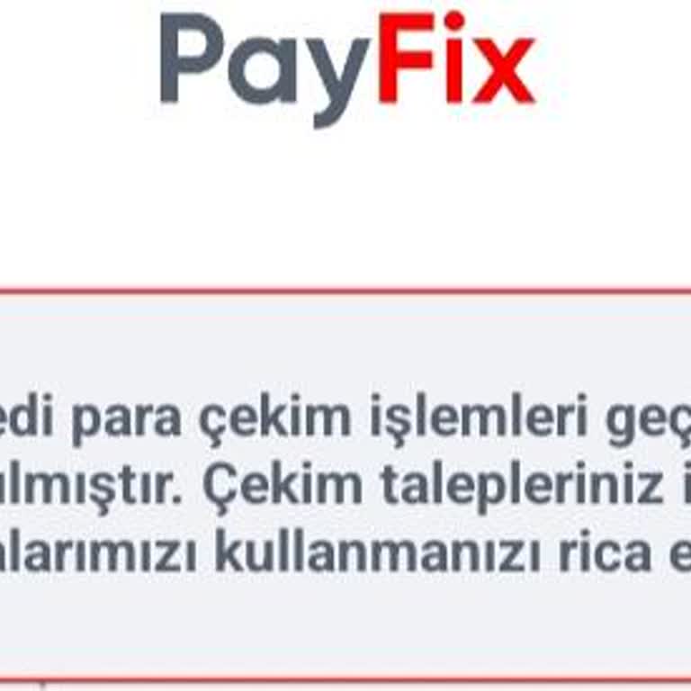 Para Çekim İşlemlerinde Sürekli Hata Ve Çözüm Talebi
