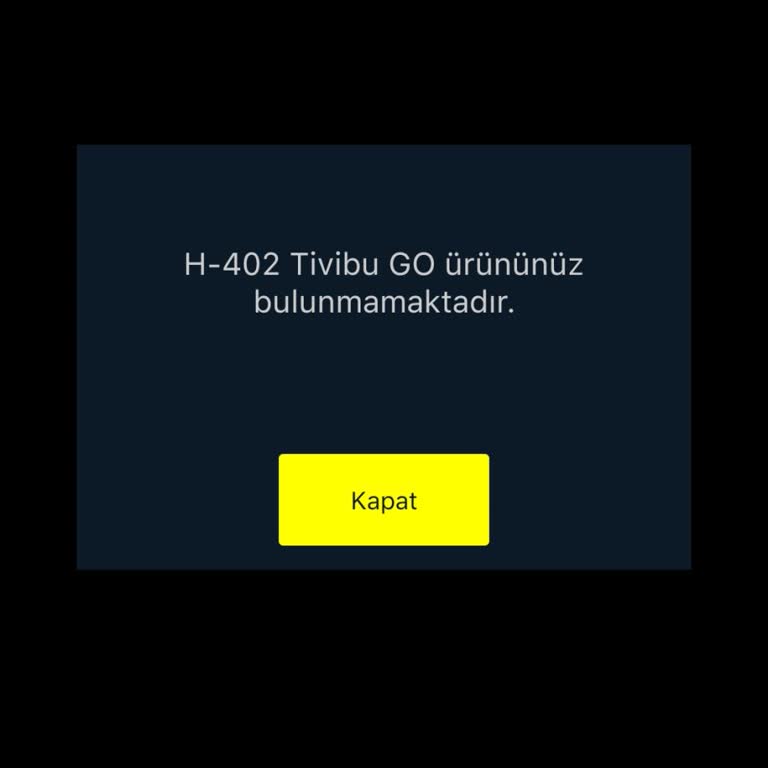 Tivibu Go'da Sürekli Hata Kodu Ve Çözüm Eksikliği