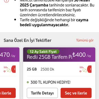 Vodafone'dan Taahhüt Sonrası Şok Edici Fiyat Artışı