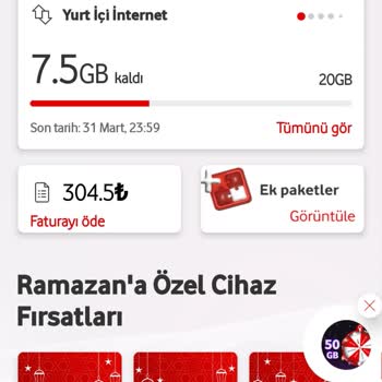 Hediye İnternet Kullanımı Yerine Tarifemden Harcama Yapılıyor