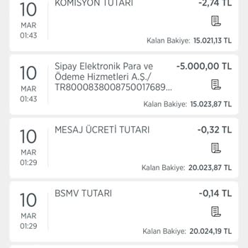 Hesabımdan Yapılan Yetkisiz Para Transferleri İçin İade Talebi