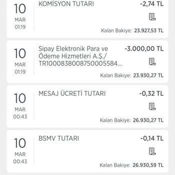 Hesabımdan Yapılan Yetkisiz Para Transferleri İçin İade Talebi