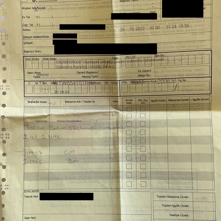 Bosch Kurutma Makinesi Bakım Paketi Sorunu