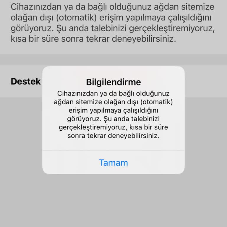 Olağan Dışı Erişim Hatası