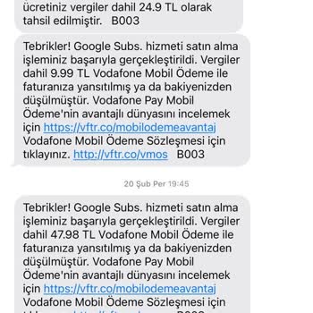Vodafone Ve Google Subs'tan Habersiz Abonelik Ve İptal Sorunu