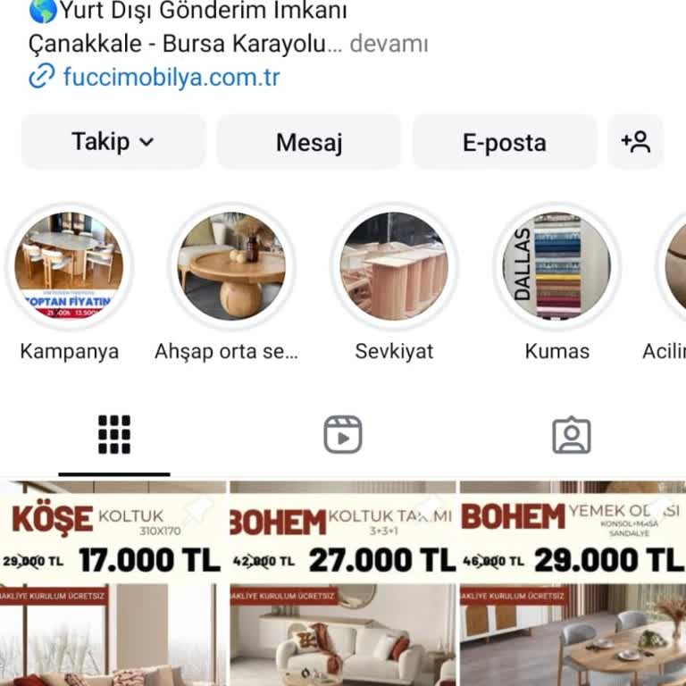 Fucci Mobilya Instagram Üzerinden Sipariş Verilen Mobilyaların Teslim Edilmemesi!