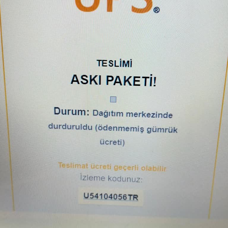 Yanlış Paket Bildirimi Ve Gümrük Ücreti Sorunu