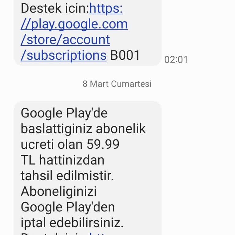 Bilinmeyen Ücretler Ve Abonelik İptali Sorunu