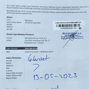 Onvo TV Tamir Sürecinde Yaşanan Sorunlar Ve İletişim Eksiklikleri