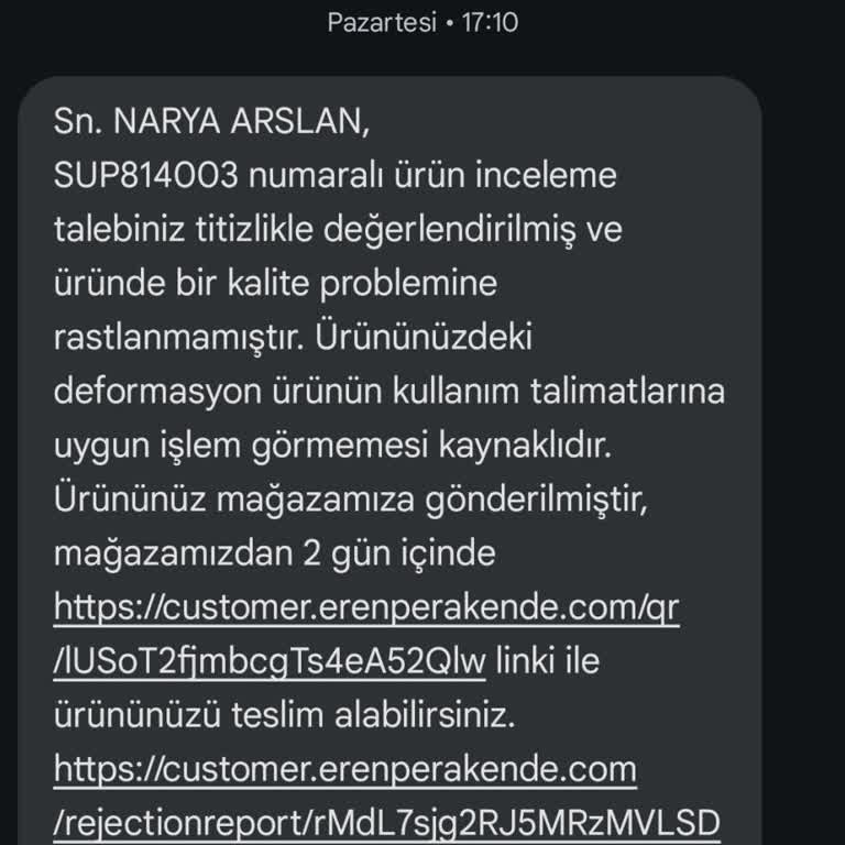 İade Edilmeyen Ayakkabı Şikayeti