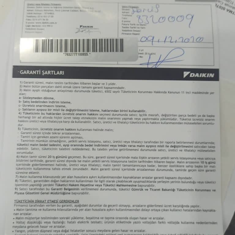 Daikin Kombi Sorunu: Soğuk Kış Günlerinde Mağduriyet