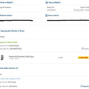 Şok Market'ten Aldığım Üründe Teslimat Ve İade Sorunları