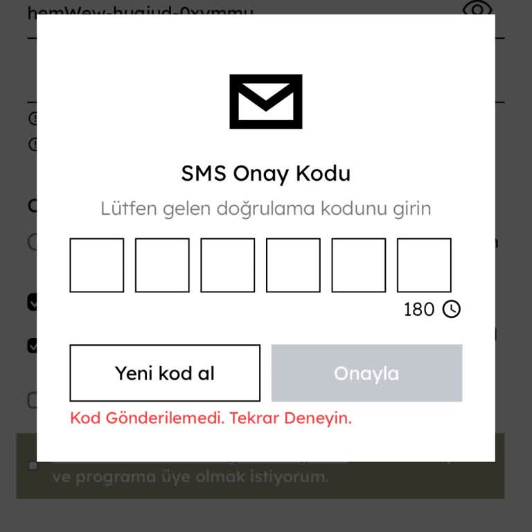 Üye Girişi Ve SMS Onayı Sorunu Alışverişi Engelliyor