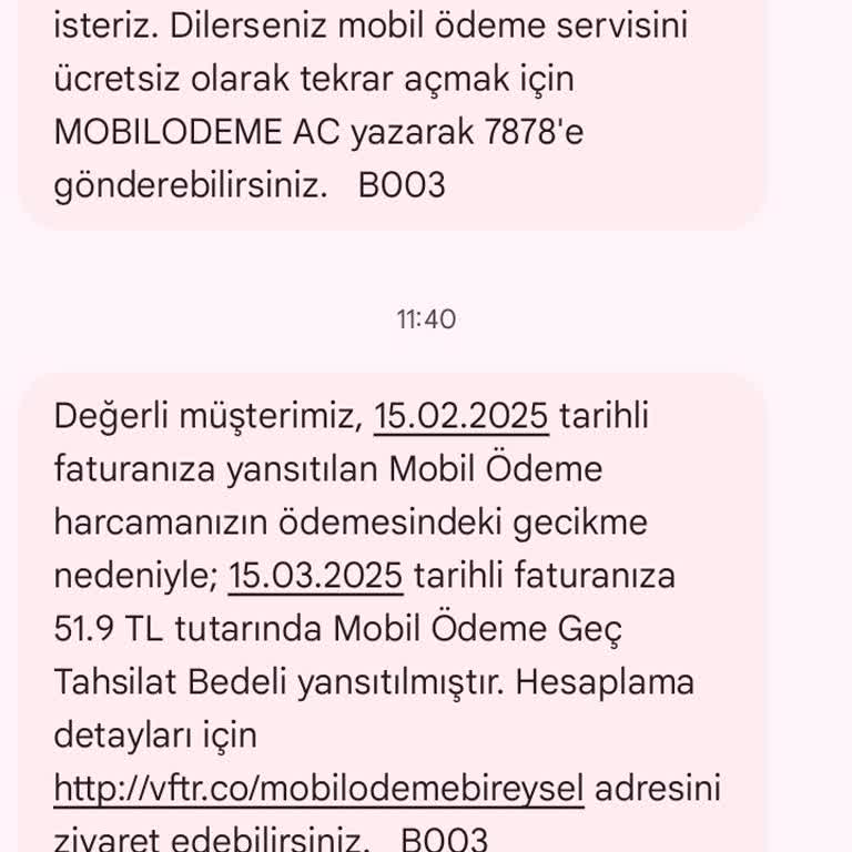 Vodafone Fatura Sorunları Ve Ek Ücretler