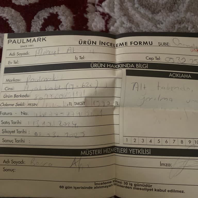 Ayakkabının Alt Tabanı Yarıldı, Kullanıcı Hatası Denildi