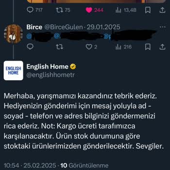 Çekiliş Kazandım Ama Hediyem Gelmedi