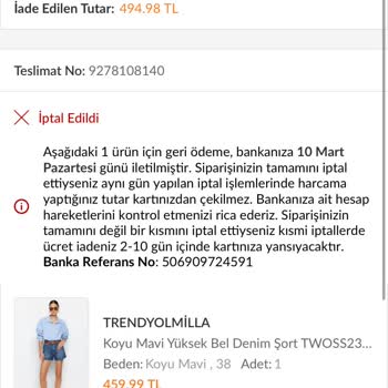 Yanlış Ürün İptali Sonrası Para İadesi Sorunu