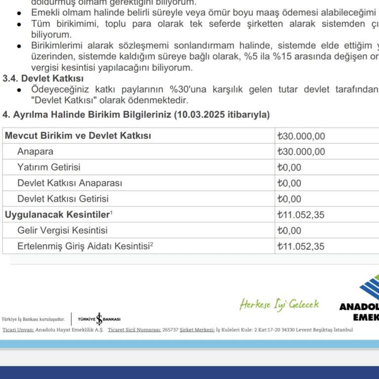 Beklenmedik Aidat Kesintisi