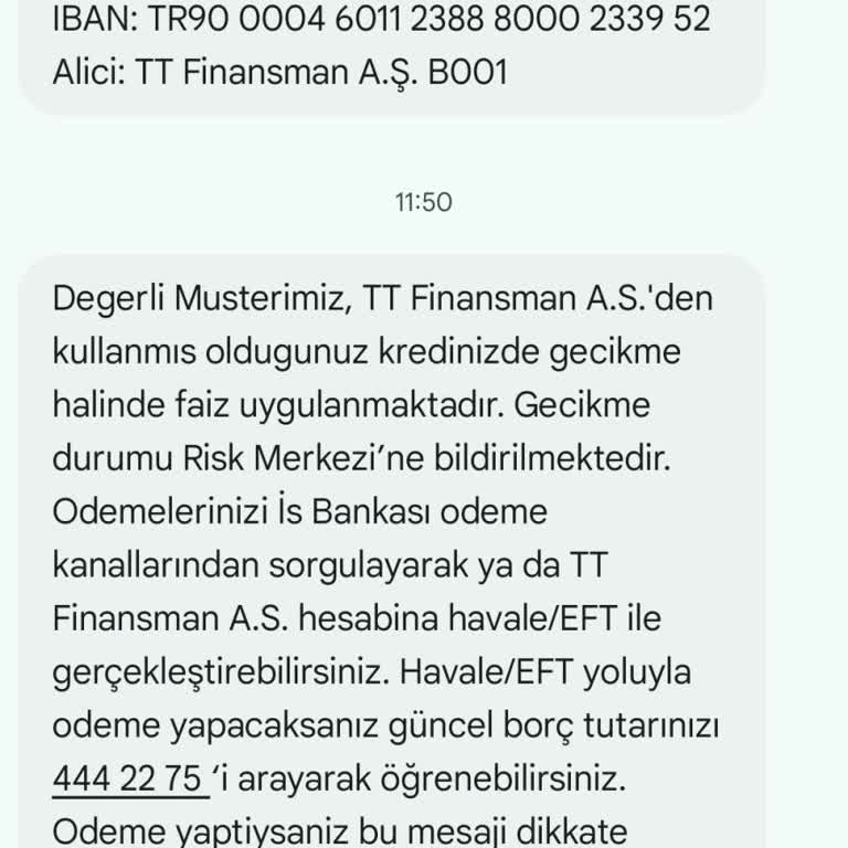 Ödenen Borçlara Rağmen Devam Eden Borç Mesajları