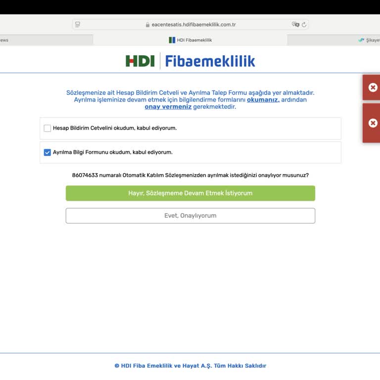 BES Çıkış İşlemi Sürekli Hata Veriyor