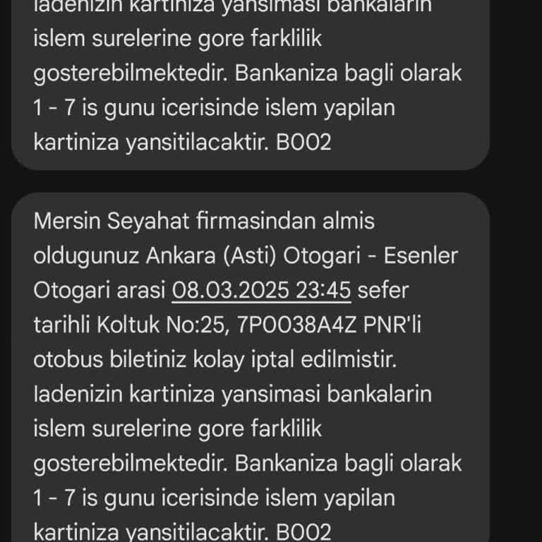 Bilet İptalinde Yetersiz Müşteri Hizmeti Ve Eksik İade