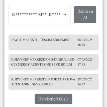 Kuryenet Kart Teslimatında Sorun Yaşıyorum