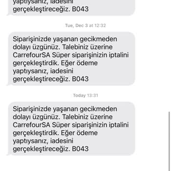 Carrefour SA Yanıltıcı Sipariş Yönetimi Ve İletişim Sorunları