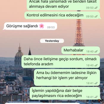 İade Edilmeyen Ödeme Ve Yetersiz Müşteri Hizmeti