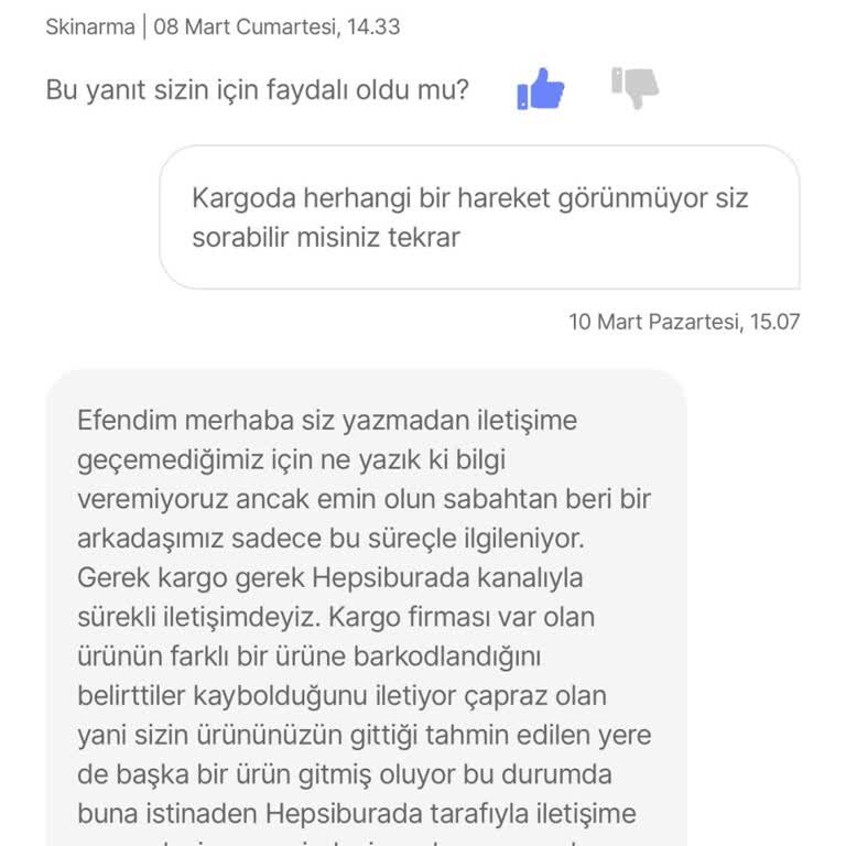 Hepsiburada Kargo Kaybı Ve Para İadesi Sorunu