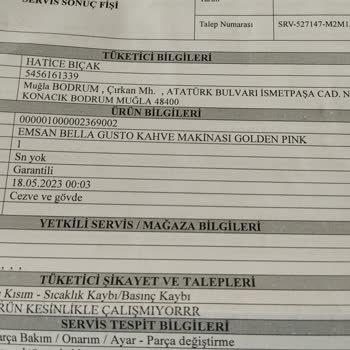 Kahve Makinesi Arızalarıyla Başım Dertte