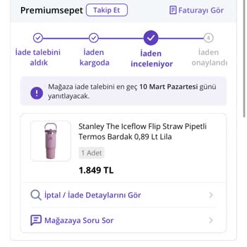 Hasarlı Gelen Termos Ve İade Sorunu