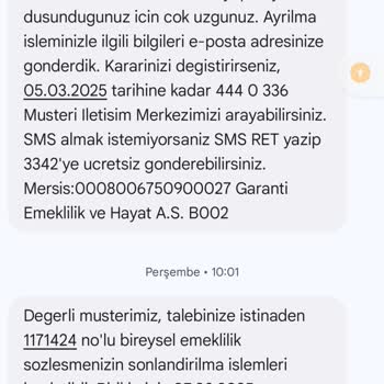 Garanti Emeklilik'te Poliçe İptal Sorunu