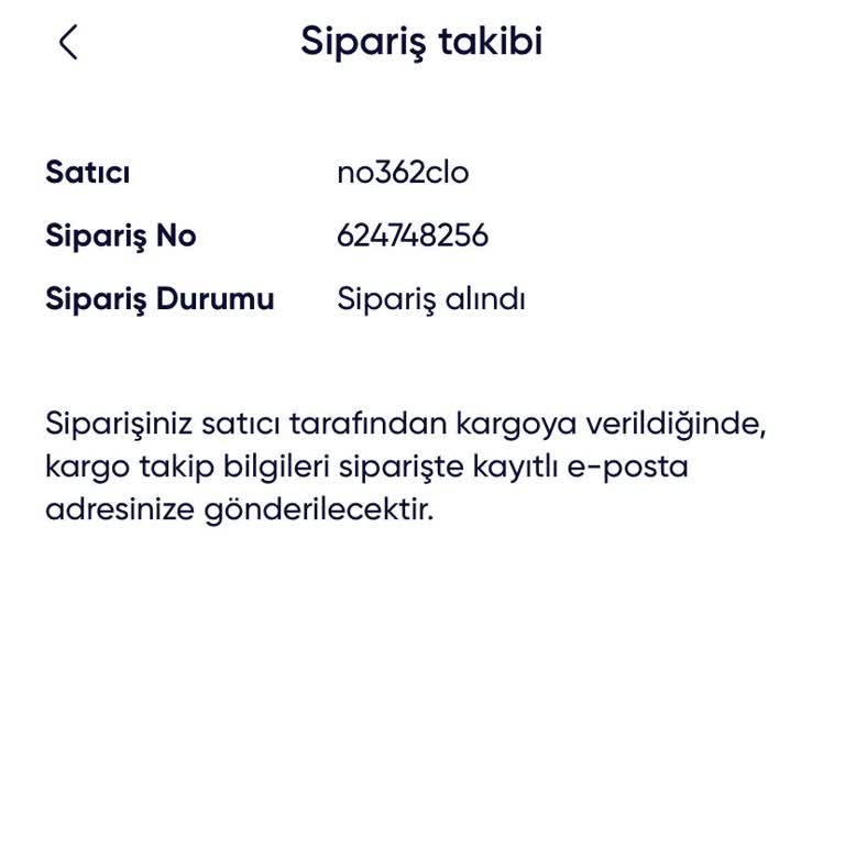 Sipariş Verildi, Ürün Kargoya Verilmedi