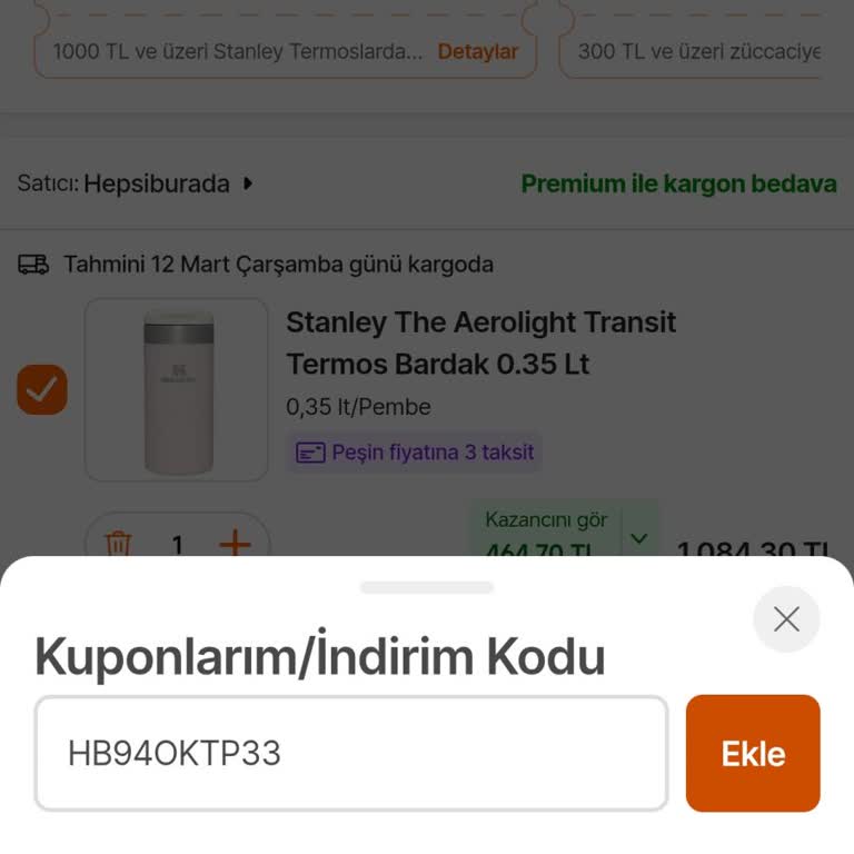 Hepsiburada İndirim Kodu Kullanım Sorunu