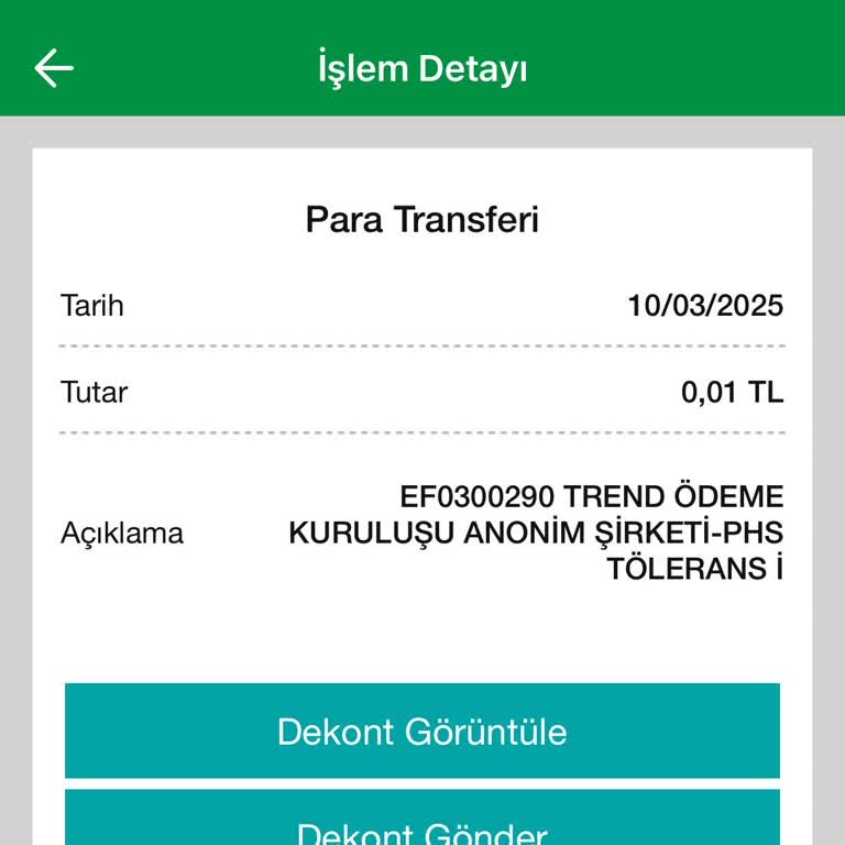 Beklenmedik Para Transferi: Trend Ödeme Kuruluşu