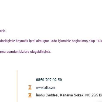 İptal Edilen Seyahat İçin Ücret İadesi Yapılmadı Ve İletişim Sorunları