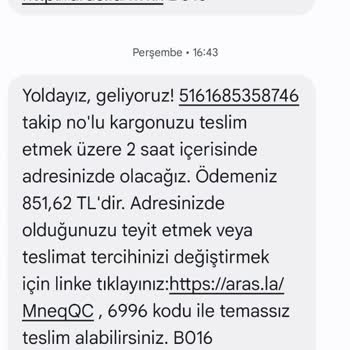 Aras Kargo İle Yaşanan Teslimat Sorunu Ve Müşteri Mağduriyeti