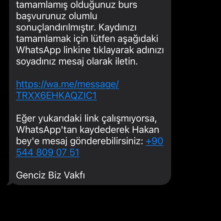 Genciz Biz Vakfı Burs Başvurusunda Güvenlik Endişesi